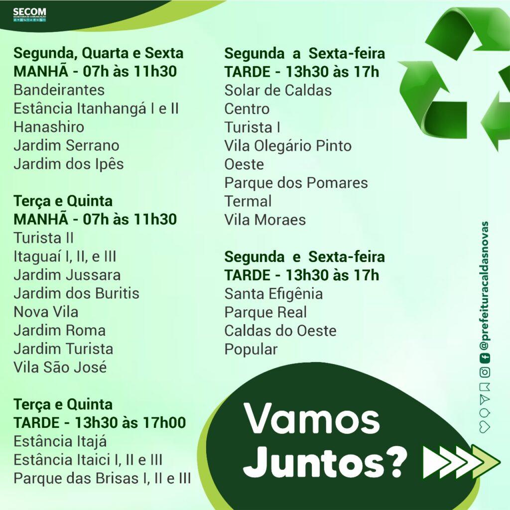 Arte: Prefeitura Caldas Novas