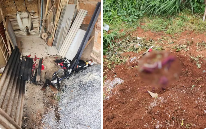 Corpo de mulher carbonizado é encontrado enterrado no quintal de residência em Valparaíso de Goiás