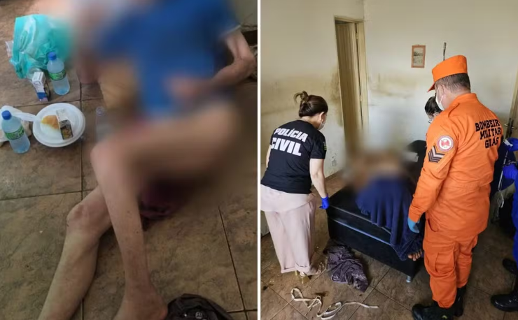 Idoso é encontrado nu, desnutrido e trancado em quitinete em Goiânia