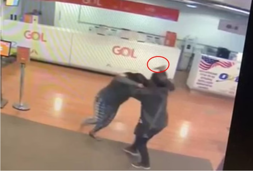 Câmeras registram tentativa de feminicídio no Aeroporto de Brasília; agressor foi preso