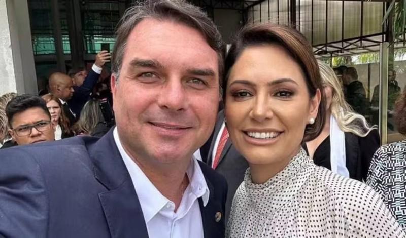 Michelle Bolsonaro aceita pedido de desculpas de Flávio e sinaliza união para campanha
