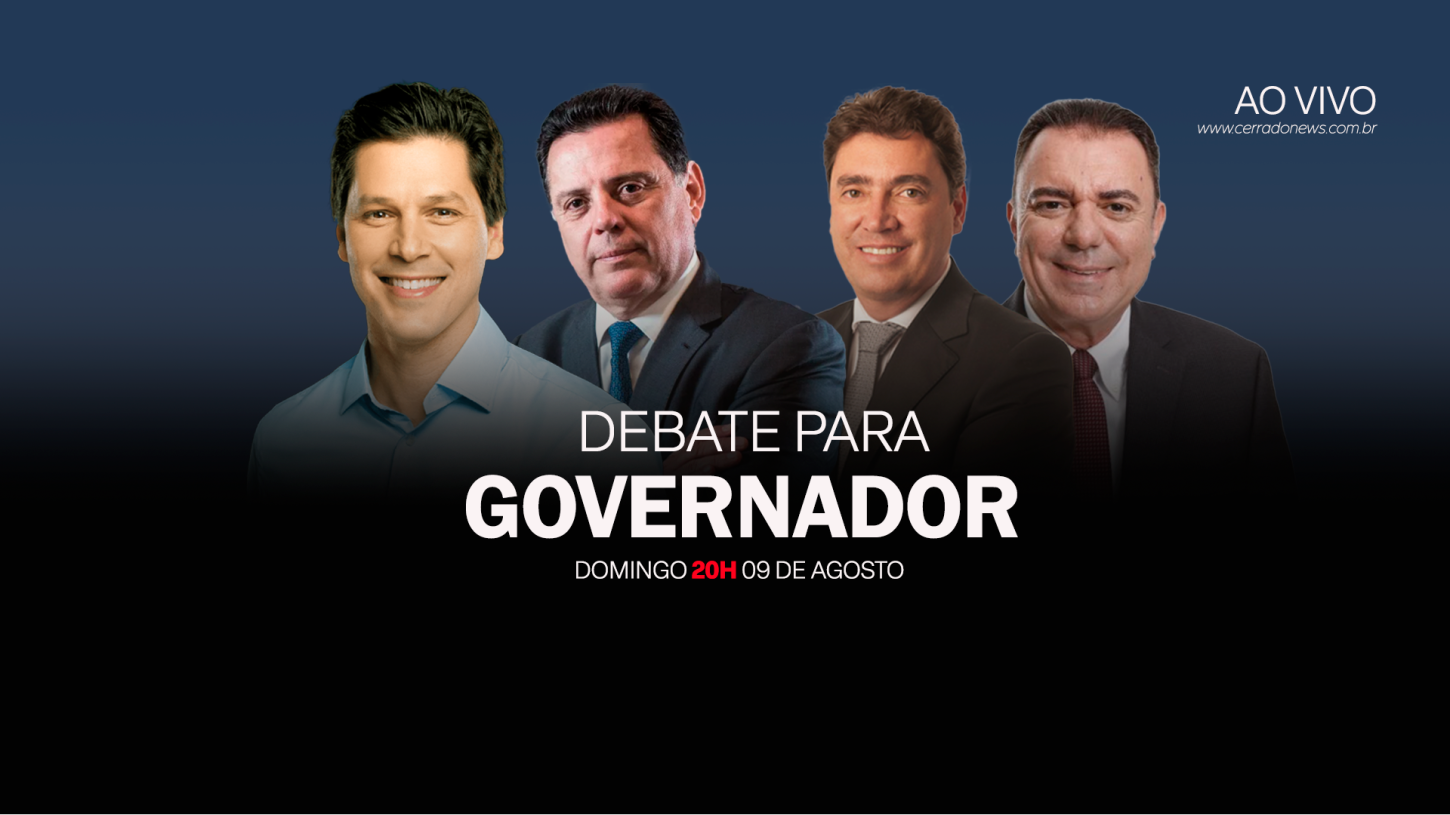 Primeiro debate entre candidatos a governador de GO, retransmissão no cerrado News